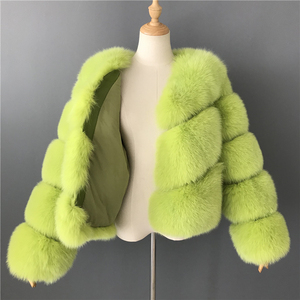 2019 di Lusso Delle Donne di Inverno Caldo Giacca di <span class=keywords><strong>Pelliccia</strong></span> <span class=keywords><strong>Verde</strong></span> di Alta Qualità <span class=keywords><strong>Cappotto</strong></span> di <span class=keywords><strong>Pelliccia</strong></span> di Volpe - Product Image 6