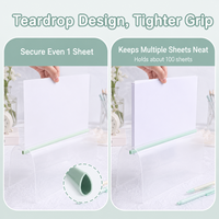 Carpeta de Archivos Transparente Duradera Directa de Fábrica con Barra Deslizante Suave, Carpeta Transparente de Gran Capacidad con Deslizador Gradual para Hojas de Papel