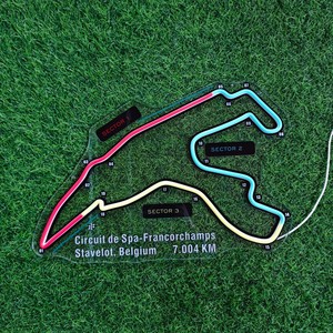 Letrero de Neón Personalizado LED Circuito Silverstone Acrílico Impermeable Personalizable - Product Image 2