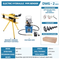 La machine à cintrer hydraulique DWG-2Electric de tuyau plie les tuyaux d'acier 22-60mm cintreuse hydraulique électrique de tuyau de 1 pouce