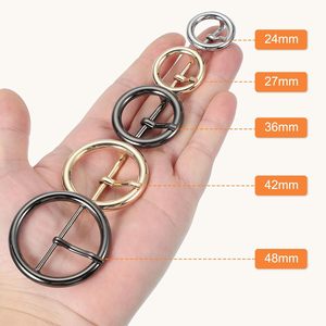 Boucle de ceinture à une seule pointe, boucle à rouleau métallique, boucles à barre centrale ronde pour la fabrication de ceintures et de sacs, quincaillerie en cuir - Product Image 4