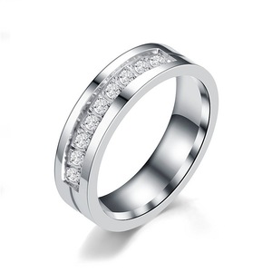 Hot Selling Stainless Steel Zircon Gold Plated <strong>Plus</strong> <strong>Size</strong> Couple <strong>Ring</strong> Birthday Party Wedding Gift <strong>Ring</strong> for Men and Women - Product Image 6