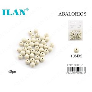 ILAN Perline in Legno Bianche da 10mm, 40 Pezzi per Creazione di Gioielli - Product Image 3