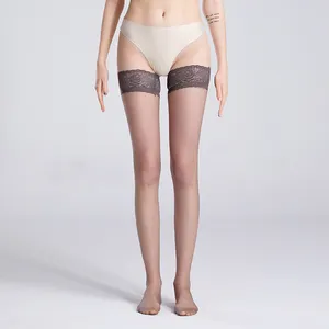 Giá thấp phụ nữ trưởng thành bán Sheer vớ pantyhose Lụa cao thả sexy cô gái Silicone aiti-trượt ống thả