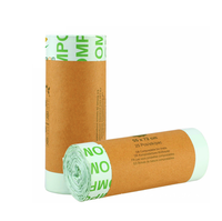 Sacs poubelles 20 microns verts biodégradables et compostables de 13 gallons 100% pour usage domestique avec emballage en vrac