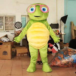 Disfraz de tortuga marina, traje de Mascota para adultos, CE green