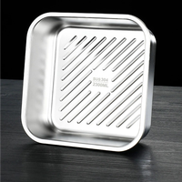 Lebensmittelechte Quadratische Verschließbare Kommerzielle 304 Edelstahl Lunchbox Lebensmittel-Aufbewahrungsbehälter Set Bento-Box mit Griff