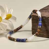 Pulsera estirable de cuentas de rueda de jade blanco y Aventurina Rosa amazonita de Brasil piedra natural al por mayor para joyería de mujer