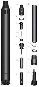 أسفل الحفرة لحفر آبار المياه الصخرية الصلبة <span class=keywords><strong>4</strong></span> بوصة Cop44 dhdq340 l40 عرقوب - Product Image 5