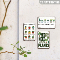 Let's Root for Each Other - Letrero Metálico Vintage con Temática de Plantas, Decoración de Pared Retro para el Hogar y el Jardín
