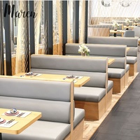 Ensemble de mobilier de restaurant moderne en bois pour café, avec banquette, chaises et table, en promotion