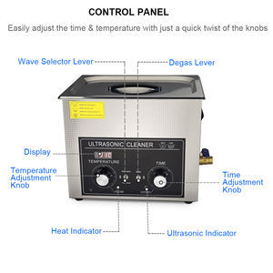 Laveuse de pièces d'équipement de nettoyage ultrasonique de dégazage de bain ultrasonique mécanique <span class=keywords><strong>10L</strong></span> 40Khz - Product Image 3