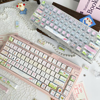 Small Animal Playground Keycap Cherry Profile Dye Sublimation PBT/PC Transparent Keycaps Set for Mechanical Gaming Keyboard