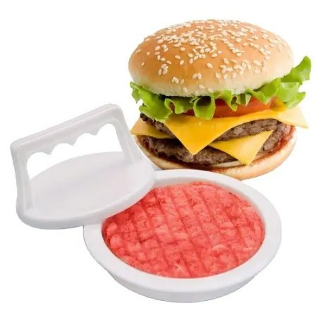 Herramienta de prensado de carne de plástico, prensa para hamburguesas, molde para hacer hamburguesas, fácil liberación, prensa para hamburguesas, accesorios para parrilla