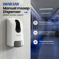 Distributeur de savon liquide moussant manuel en plastique de 1000 ml avec recharge facile pour toilettes et salles de bain