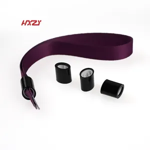 High quality 42 plastic wrist band slide clasp closure flat wristband lock elastic custom fabric wristband