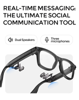 Lunettes intelligentes IA avec caméra 8MP, double microphone, lunettes de soleil HD avec caméra, lunettes d'enregistrement vidéo, traduction en temps réel