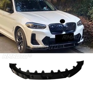 Xe Phía Trước Bumper Lip Khuếch Tán Spoiler Bóng Màu Đen Sửa Đổi Phần Cho BMW X3 <span class=keywords><strong>X4</strong></span> IX3 G01 G02 G08 2023 + Phụ Kiện Xe Hơi - Product Image 1