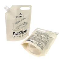 Pochette à bec verseur transparente écologique avec impression hélio, emballage recyclable en plastique PET/PA/AL/CPP de qualité alimentaire pour lait, thermoscellable