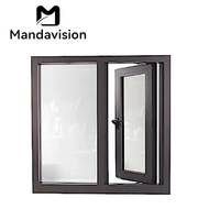 Ventana Abatible Horizontal Estilo Americano, Marco de Aluminio, Diseño Térmico Aislante, Insonorizada, Ahorro de Energía, para Residencias