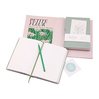 Planificateur plus épais à couverture rigide en tissu de lin de luxe cahier en tissu cartonné A5 à impression personnalisée avec bande ventrale