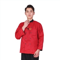 Combinaison de travail de chef en coton imperméable de haute qualité à manches longues avec logo