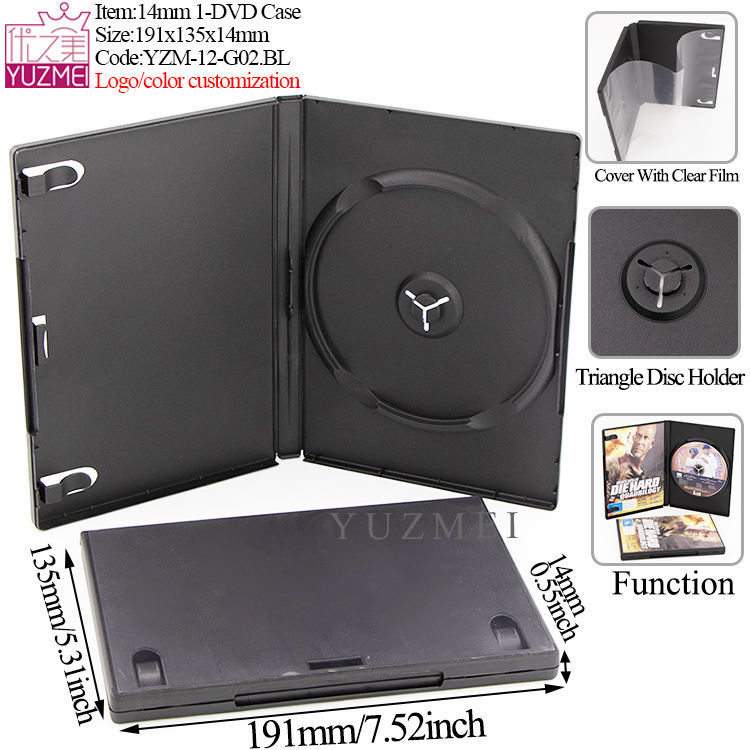 14mm 1-DVD Case G02 - Black