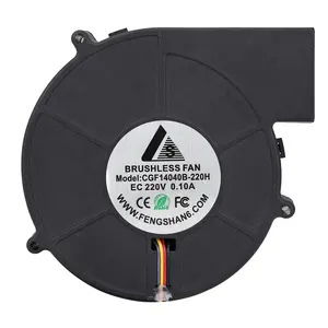 140*140*40 14040 Yên Tĩnh Áp Lực Cao Máy Hút Bụi Thông Gió Không Khí 220V Ly Tâm Ec Blower Fan