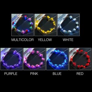 Serre-tête lumineux en forme de fleur, accessoire de coiffure clignotant pour les fêtes et célébrations – Offre spéciale - Product Image 4