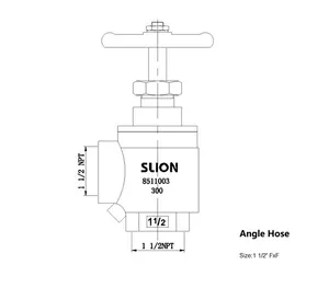 Tubo angolare 1 1/2 "in ferro ottone con filo femmina cromato verniciato rosso pressione di esercizio 300PSI