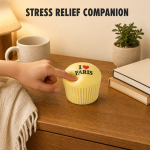 Jouet Squishy à Remontée Lente, Motif Cupcake Parisien, Imprimé Lettres <span class=keywords><strong>Paris</strong></span>, Cœur à Presser, Anti-Stress, Cadeau Nouveauté - Product Image 5