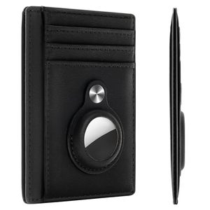 Custom Genuine Crazy Horse Leather Wallet Compatible with <b>Tag</b> RFID Slim Minimalist Wallet Factory - Product Image 1