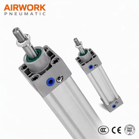 Cylindre pneumatique standard à double effet à quatre bielles avec embout carré série SI SI 32X100 à forte poussée Vente en gros et distribution