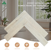 Revêtement de sol en plastique de luxe, imperméable, SPC, en chevrons, avec système de clic, planches larges, garantie de plus de 5 ans pour les entrepreneurs