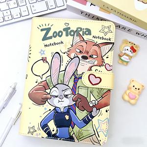สมุดโน้ตหนัง A5 ลายสวนสัตว์การ์ตูนคุณภาพสูง, เครื่องเขียนสำหรับนักเรียน, หน้าสีเต็มรูปแบบ, สมุดบันทึก/สมุดวาดภาพแบบถอดได้ - Product Image 3