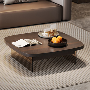 Mesa de Centro de Madera con Almacenamiento, Diseño Rectangular Plegable para Sala de Estar, Estilo Moderno - Product Image 4