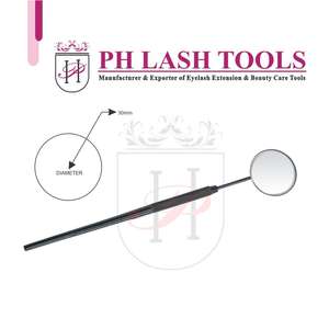 กระจกต่อขนตาทรงกลมสีดำขนาดเส้นผ่าศูนย์กลาง30มม.,กระจกขนตาพร้อมด้ามจับสแตนเลสฉลากส่วนตัว - Product Image 5