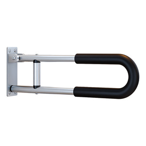 Barre d'appui de salle de bain en alliage d'aluminium, 60 cm, pliable, avec accoudoirs antidérapants, fixation murale, pour personnes âgées et handicapées, support de sécurité - Product Image 2