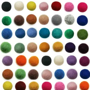 Boules en feutre de noël, 4 pièces, 2cm, bricolage, guirlande Pom, en laine, vente en gros