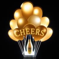 Présentoir et Enseigne LED Personnalisés en Forme de Ballon pour Bouteilles VIP – Idéal pour Anniversaires, Événements et Clubs de Nuit