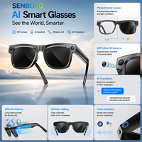 Gafas Inteligentes SENBONO AG19 OEM/ODM con Traductor, Fotocromáticas, 290mAh, Grabación de Video de 8MP, Llamadas Inalámbricas BT, Manos Libres