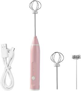 Batteur à main rechargeable en acier inoxydable pour cuisine, fouet à œufs, mousseur à lait, fouet électrique portatif pour matcha et café - Product Image 1