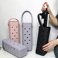 Sac de transport de vin en EVA perforé en gros, personnalisable avec logo, portable, pour une bouteille, étanche, style sac à main pour vin