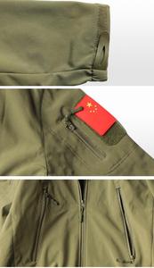 Veste <span class=keywords><strong>Softshell</strong></span> Tactique Imperméable Teinte à Col Montant, Coupe-Vent à Séchage Rapide avec Capuche pour l'Extérieur - Product Image 3