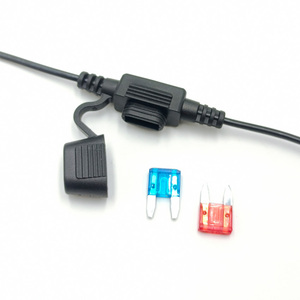 Portafusibles en línea <span class=keywords><strong>de</strong></span> alambre negro 16AWG para coches, barcos, portafusibles <span class=keywords><strong>de</strong></span> hoja automática, resistente al agua, portafusibles automático <span class=keywords><strong>de</strong></span> 32V CC - Product Image 3