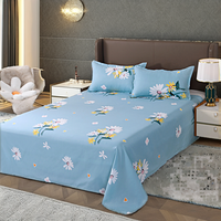Nouvelle parure de draps à angle droit personnalisée, taie d'oreiller imprimée, 200TC, polyester antistatique, parure de draps ajustés pour la maison, l'hôtel, la chambre à coucher