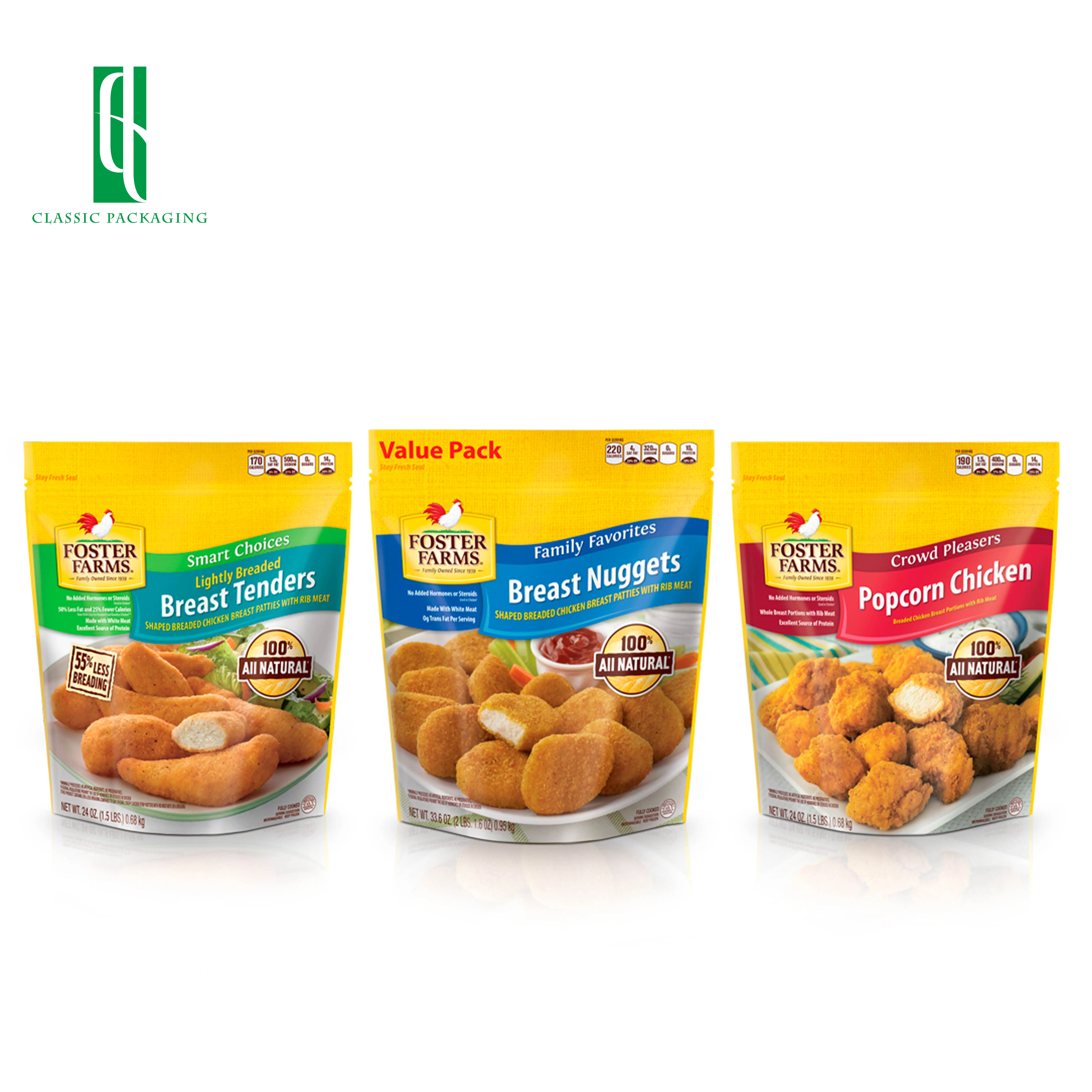 Emballage plastique pour poulet frit frais, 20 pièces, qualité alimentaire, pour la conservation des aliments