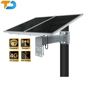 Paneles solares Tecdeft de 60W con batería de 60Ah e inversor, sistema de energía solar para exteriores, conjunto completo para cámara de caza