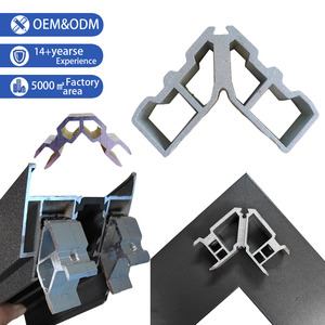 Connecteur d'angle en alliage d'aluminium 6063-T5 au design moderne, support d'angle durable pour fenêtres et portes, fixation d'angle OEM - Product Image 2