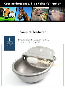 Bestiame Mucca Pecore Cavallo in acciaio inox animale bevitori di acqua/bere ciotola Mucca Ciotola Potabile Automatico bestiame Bere Ciotola - Product Image 6
